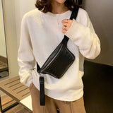 Crocodile Leather Waist Bag Women Chest Bag Casual Waist Pack