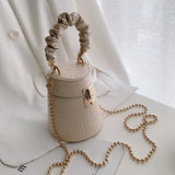 Crocodile Pattern Bucket Bag Retro Totes Ladies PU Leather Shoulder Messenger