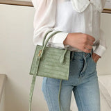 Crocodile Pattern PU Leather Crossbody Bags For Women Chain Female Shoulder Hand