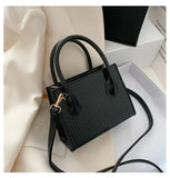 Crocodile Pattern PU Leather Crossbody Bags for Women Chain Shoulder Handbag