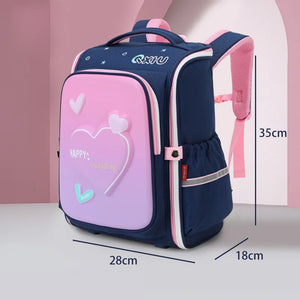 Girls School Bags Pink Princess Backpack Flower Kids Bookbags
