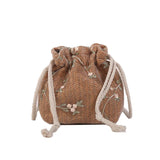 Lace Bucket Shoulder Mini Purse for Women, Floral Crossbody Bag