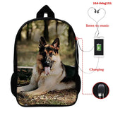 Pug Dog School Backpack for Boys Girls 3D Animal Printed Children's Bag