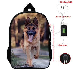 Pug Dog School Backpack for Boys Girls 3D Animal Printed Children's Bag