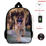 Pug Dog School Backpack for Boys Girls 3D Animal Printed Children's Bag