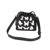 Retro Street Luminous Printing Butterfly Shoulder Messenger Bag