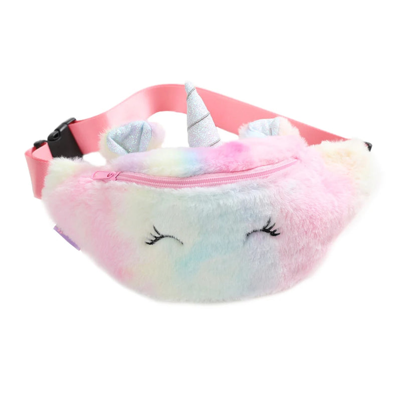 Unicorn Waist Bag Kids Fanny Pack Plush Women Belt Bag