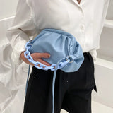 Cloud Underarm Shoulder Bag Clutch Chains Purse Totes Handbag