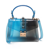 Colorful Rainbow PVC Jelly Bag For Women Mini Messenger Bag