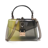 Colorful Rainbow PVC Jelly Bag For Women Mini Messenger Bag
