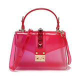 Colorful Rainbow PVC Jelly Bag For Women Mini Messenger Bag