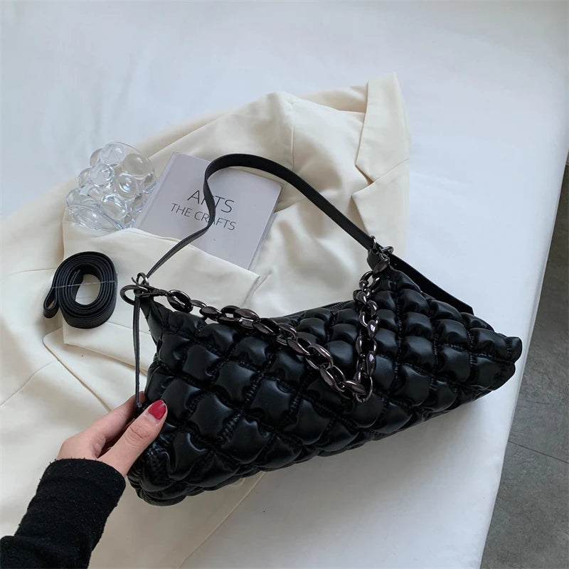 Small Chain PU Leather Shoulder Bag Winter Handbag Women