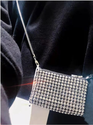 Diamonds Evening Clutch Bag Women Pillow Small Totes Handbag