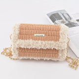 Hand-Woven Wool Shoulder Bag for Women