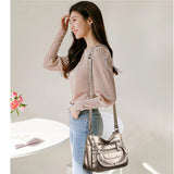 Leather Shoulder Bag Crossbody Handbag Messenger Women Solid Bags