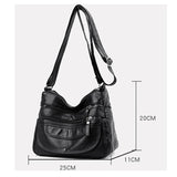 Leather Shoulder Bag Crossbody Handbag Messenger Women Solid Bags