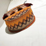 Embroidered Shoulder Bag with Tassel Handbag Chain