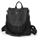 Spring Oxford Cloth Double Zipper Backpack Handbags