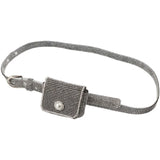 European Bling Mini Waist Pack For Women Silver PVC Waist belt with Coin Bag