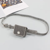 European Bling Mini Waist Pack For Women Silver PVC Waist belt with Coin Bag
