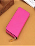 European American Ladies Pure Zipper Long Wallet