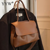 Shoulder Bags Patchwork Contrast Large PU Leather Women's Messenger Totes