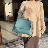 Fall Winter Shoulder Bags PU Leather Top-handle Handbag