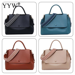 Fall Winter Shoulder Bags PU Leather Top-handle Handbag