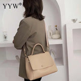 Fall Winter Shoulder Bags PU Leather Top-handle Handbag