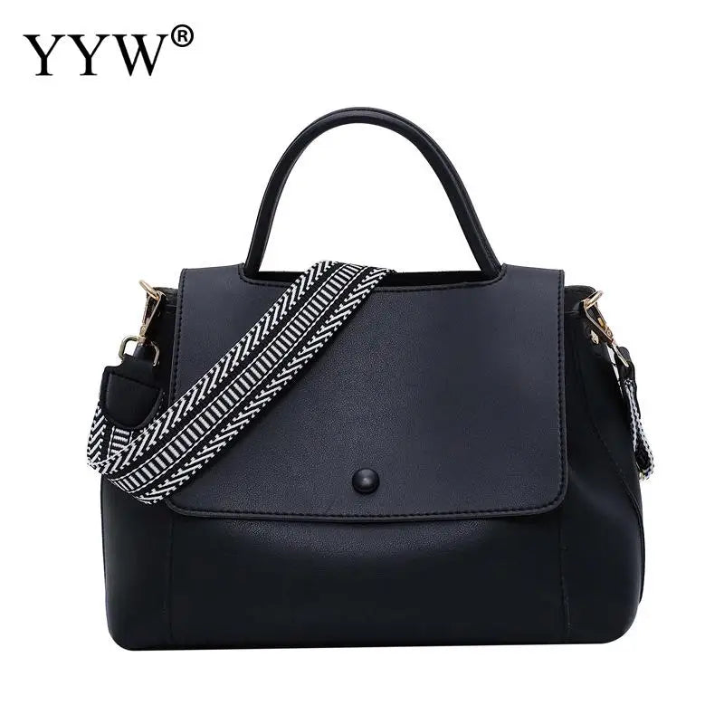Fall Winter Shoulder Bags PU Leather Top-handle Handbag