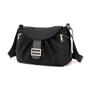 Women Shoulder Bag Small Waterproof Nylon Leather Messenger Handbag