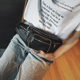Leather Chain Crossbody Messenger Bag