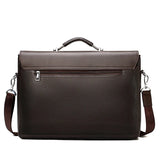 Men's Leather Laptop Bag Shoulder Messenger Office Briefcase