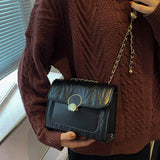 Small Square Handbag For Women High Pu Leather Chain Shoulder Bag