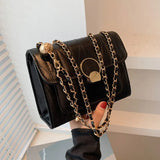 Small Square Handbag For Women High Pu Leather Chain Shoulder Bag