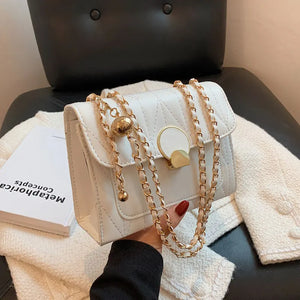 Small Square Handbag For Women High Pu Leather Chain Shoulder Bag