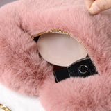 Rex Rabbit Fur Love Bag Peach Heart Bag Chain Bag Shoulder Cross-chain