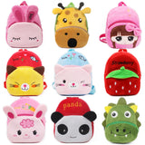 3D Cartoon Print Plush Kids Backpack School Bags