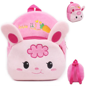 3D Cartoon Print Plush Kids Backpack School Bags
