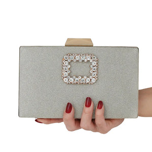 Rhinestone Evening Clutch Bag Chain Shoulder Handbag