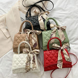 High Style Shoulder Bag for Women Solid Crossbody Plaid Purse