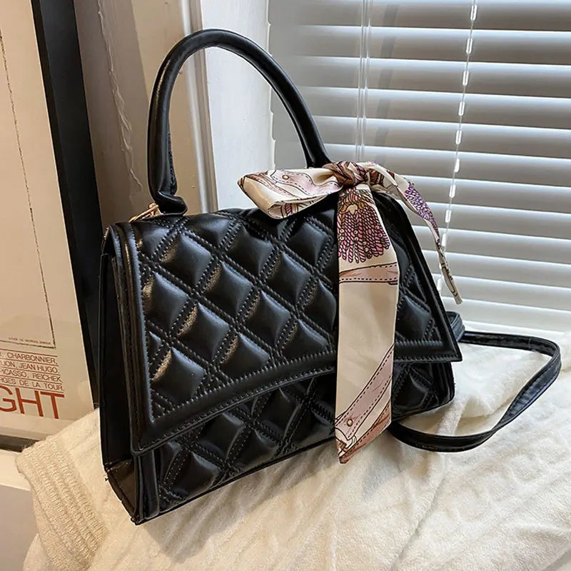 High Style Shoulder Bag for Women Solid Crossbody Plaid Purse