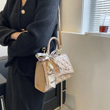 High Style Shoulder Bag for Women Solid Crossbody Plaid Purse