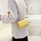 Soft Leather Square Shoulder Bag Small Female Crossbody Bag