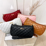 Lattice Pattern PU Shoulder Bag Portable Female Totes Leather Hand Bags