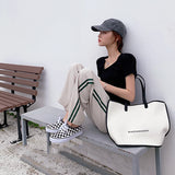 Canvas Shoulder Bag for Women High Shoppers Totes Casual Girls Female
