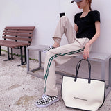 Canvas Shoulder Bag for Women High Shoppers Totes Casual Girls Female