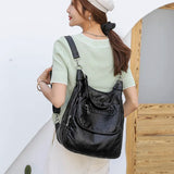 Multifunctional Leather Backpack Women's Shoulder Bag