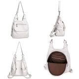 Multifunctional Leather Backpack Women's Shoulder Bag