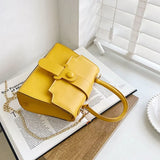 Women's Pu Shoulder Bag with Chain Strap and Small Square Purse